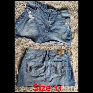 SIZE 11 HOLLISTER DISTRESSED SKIRT